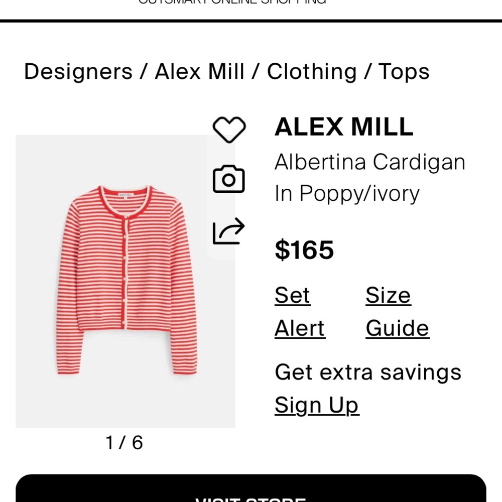 Alex Mill striped Sweater S NWT